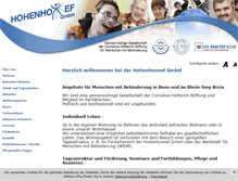 Tablet Screenshot of hohenhonnef-gmbh.de